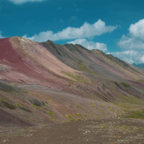 Red mountain range of the Andes