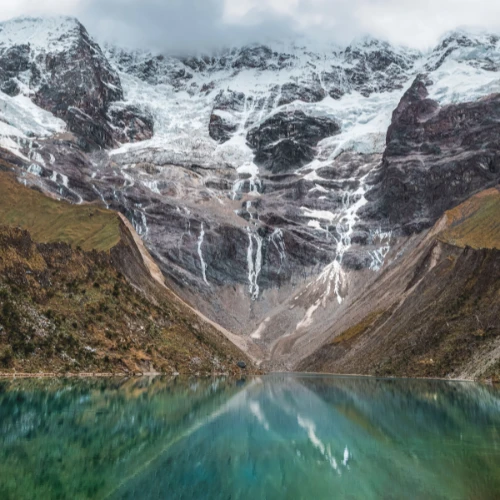 the snowy mountain in humantay
