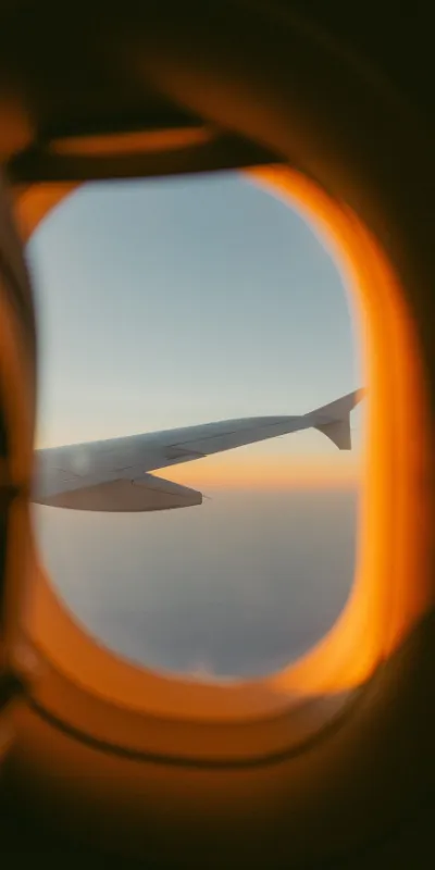 Travel to airplane