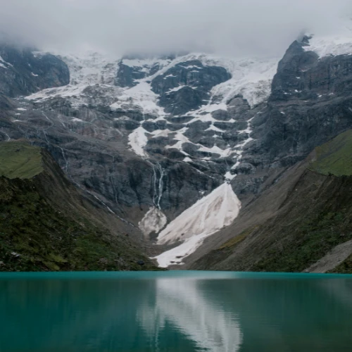 the snowy mountain in humantay