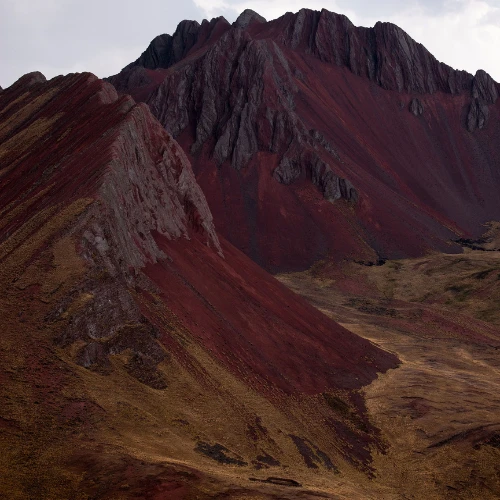 Vinicunca, the red mountain, from Cusco