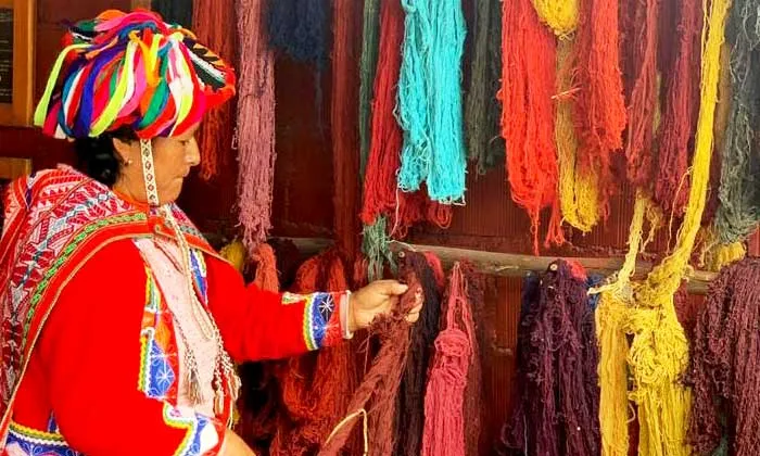 Sacred Valley textile workshop, learning the process of creating natural textiles. - Peru Private Tours